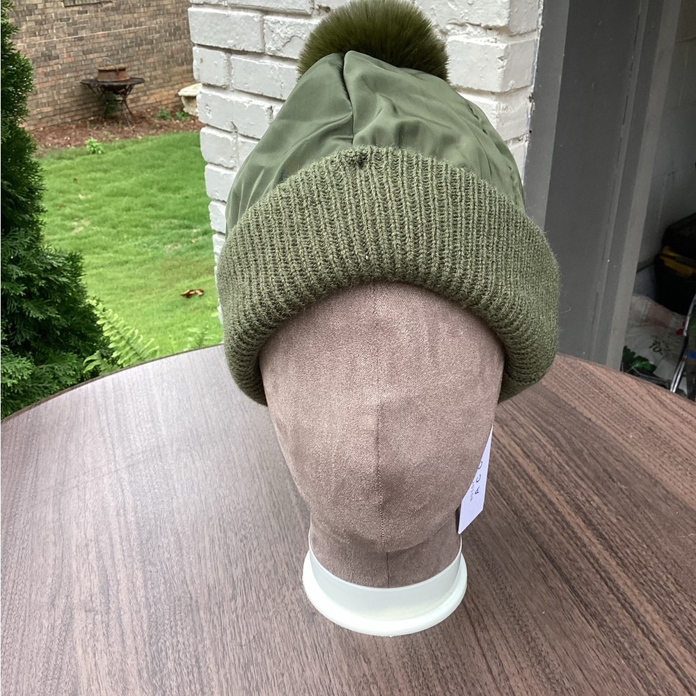 Noisy May Army Green Pom Pom Beanie $12